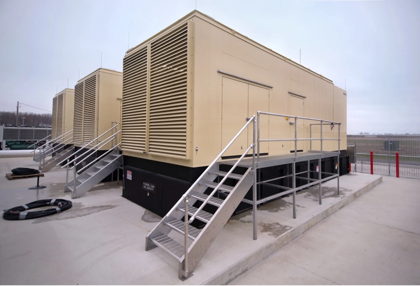Outdoor standby generator installation